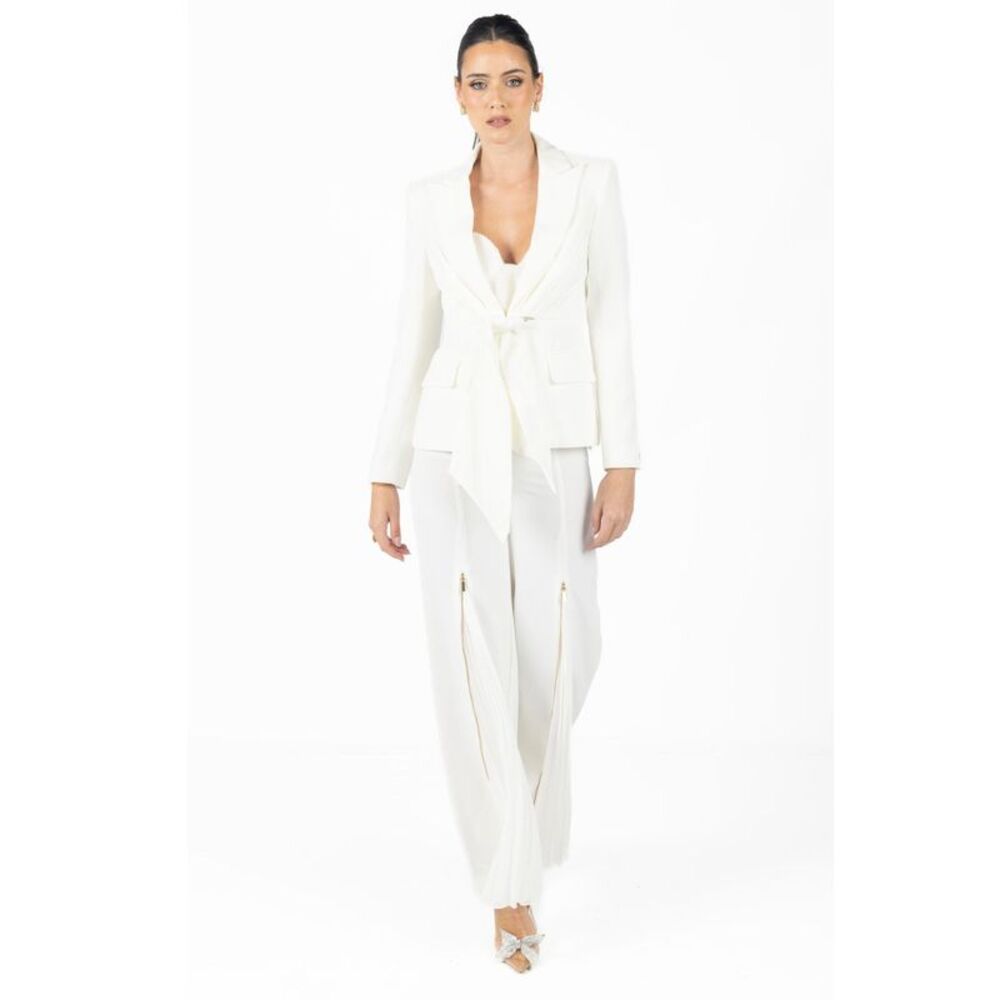 Alana White Pleated Pants